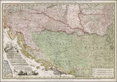 SCHÜTZ, CARL: MAP OF BOSNIA, SERBIA, CROATIA AND SLAVONIA WITH NEIGHBOURING COUNTRIES